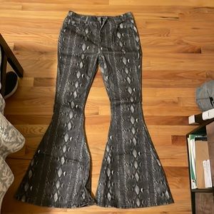 Snake Skin Bell Bottoms